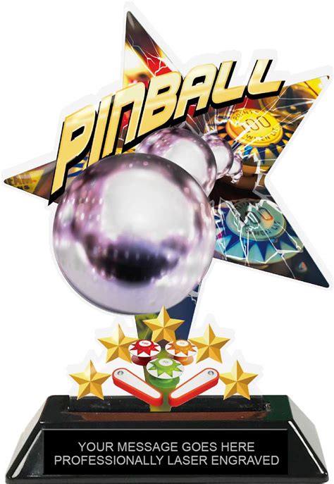 Pinball Shattered Star Colorix Acrylic Trophy 7 Inch Trophy Depot