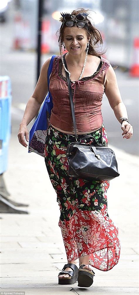 Relaxed Helena Bonham Carter Was Enjoying Some Time In The Sunshine On Saturday As She Sported