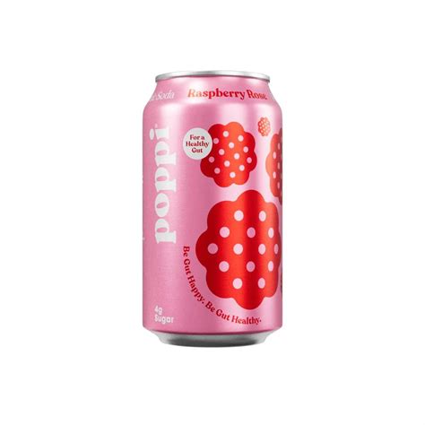 Poppi Prebiotic Soda Raspberry Rose 12 Fl Oz Everything Organic