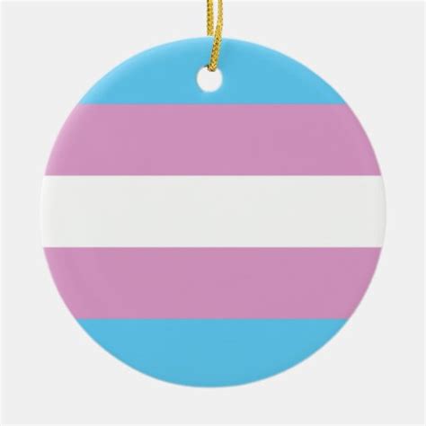 Trans Pride Flag Christmas Ornaments