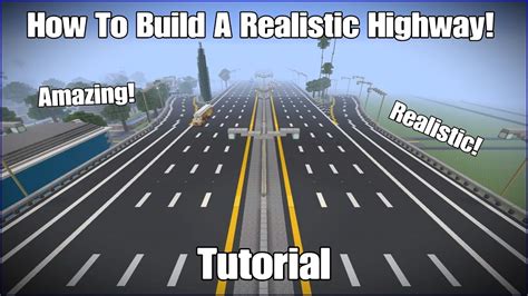 Minecraft How To Build A Realistic Highway Tutorial Youtube