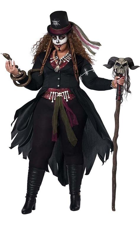 Adult Voodoo Magic Womens Fancy Dress Halloween Costume Ebay