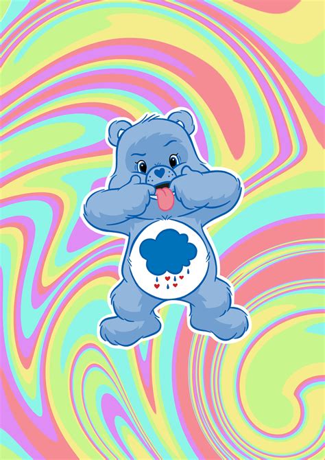 Grumpy Bear Care Bear Sticker Etsy