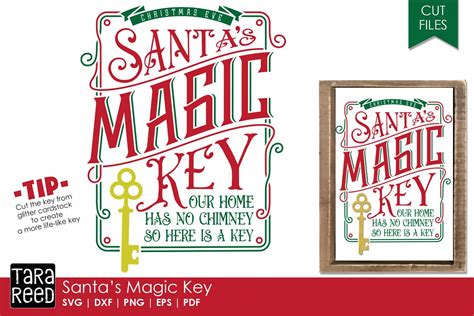 Santas Magic Key Christmas Svg And Cut Files For Crafters