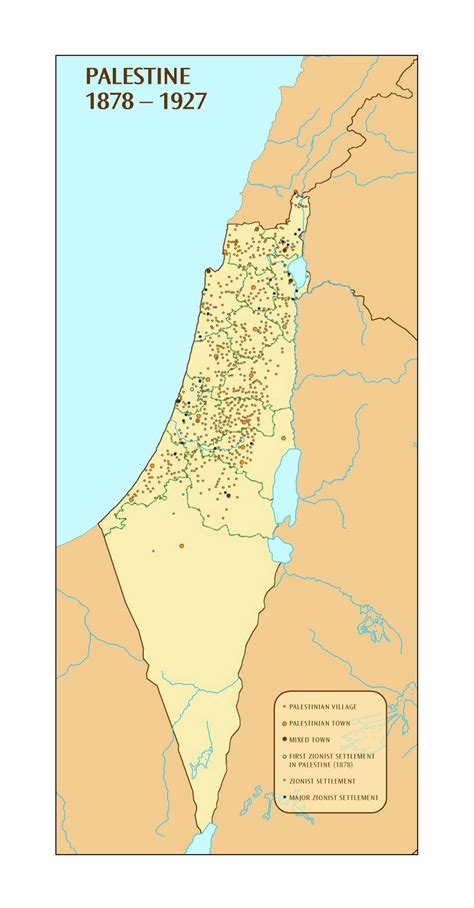 Detallado Mapa De Palestina 1878 1927 Palestina Asia Mapas Del