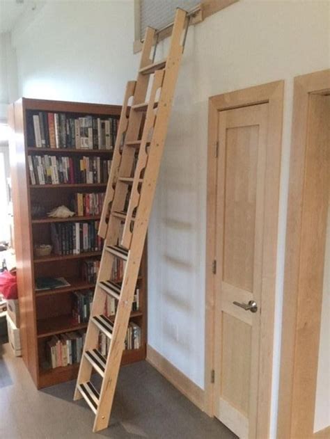 loft ladder with wooden marine style handrails made from etsy loft ladder tiny house loft
