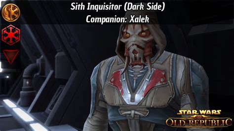SWTOR Sith Inquisitor Companions Xalek YouTube