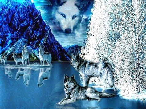 Ice Wolf Wallpapers Wallpaper Cave