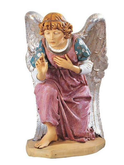 Kneeling Angel Cm 125 50 Inch Fontanini Nativity Statue For Outdoor