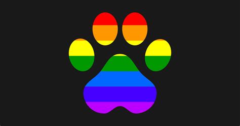 Lgbt Pride Gay Furry Furries Paw Print Rainbow Pride Month T Shirt Teepublic