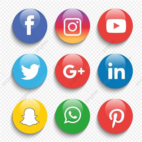 Set Social Media Vector Hd Images Social Media Icons Set Logo Vector