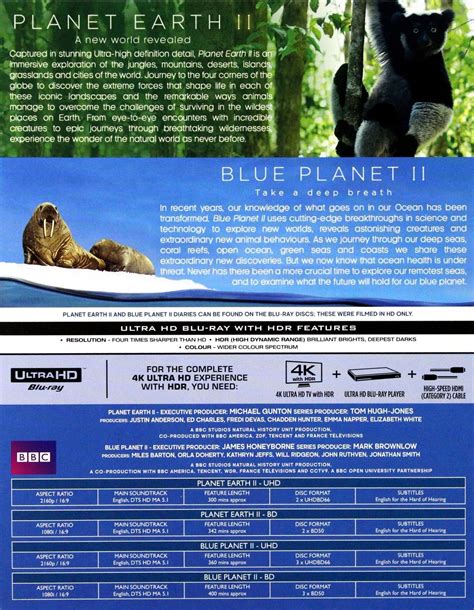 Film Blu Ray Planet Earth Ii And Blue Planet Ii Planeta Ziemia Ii
