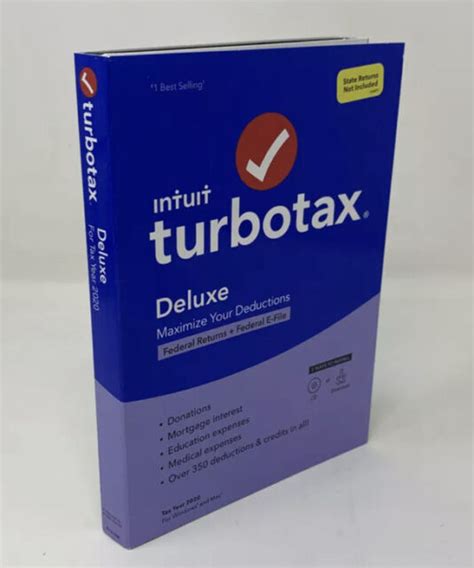 Intuit Turbotax Deluxe Federal Efile Only Windows Mac Turbo Tax