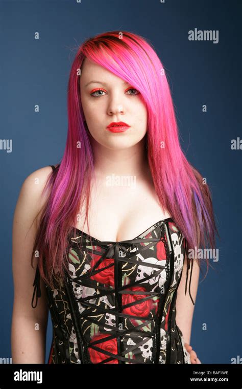 Teen Girl With Pink Hair