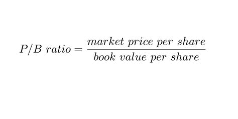The formula to calculate price to book value= market price / book value. Price-To-Book Ratio (P/B Ratio)
