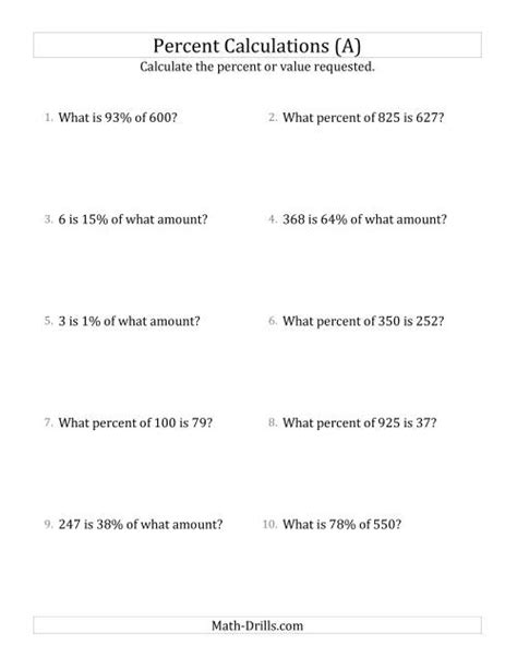 Mixed Numbers To Percentages Worksheet