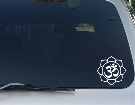 Om Decal Yoga Om Car Sticker Aum Om Symbol Etsy