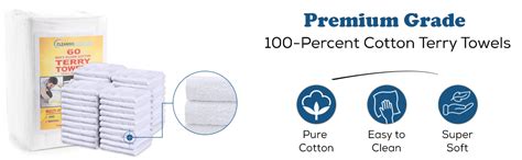 Simpli Magic Commercial Grade Soft Plush Cotton Terry Towels