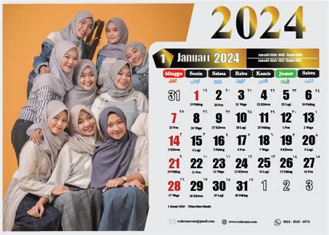 Template Kalender 2024 Kalender Dinding 2024 Tahun Desain Kalender Meja