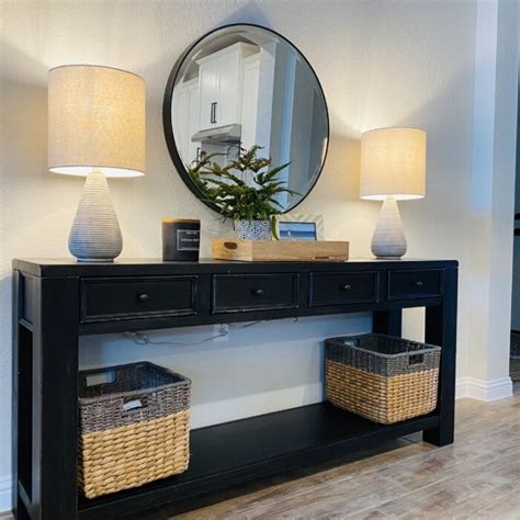 Gavelston Rectangular Black Sofa Table