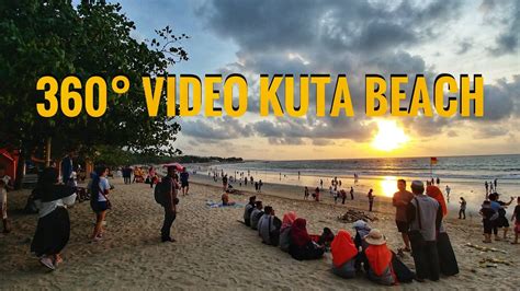 360° Video Sunset At Kuta Beach Bali Youtube