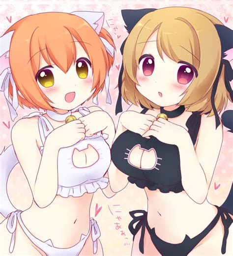 rin and hanayo cat keyhole lingerie know your meme