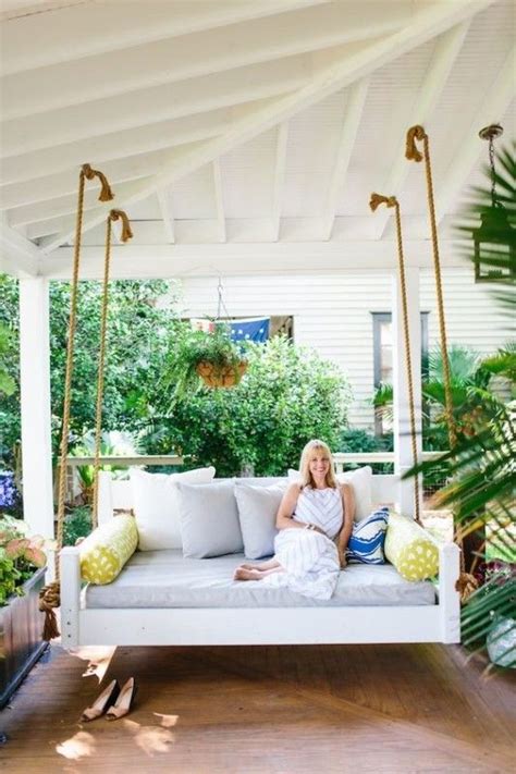 You can turn your patio, deck, or porch into a retreat that is just as comfortable as your indoor rooms. 8 Pretty Swing Daybed Ideas that Have Us Longing for ...