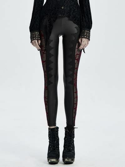 black sexy gothic lace mesh long leggings for women uk
