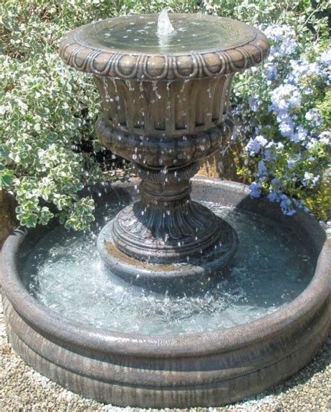 6600 F46 Elegant Urn Fountain W 46” Basin Rw Statuary