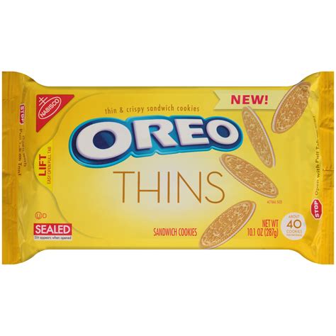 Oreo Thins Golden Sandwich Cookies 101 Oz Tray Shop Your Way