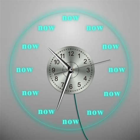 1piece Time Is Now Wall Art Wall Clock Time Clock Watch Creative