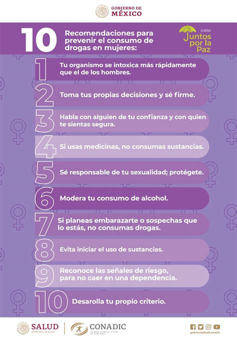 10 Recomendaciones Para Prevenir El Consumo De Drogas En Mujeres By