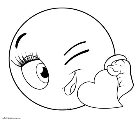 Emoji Face Coloring Pages
