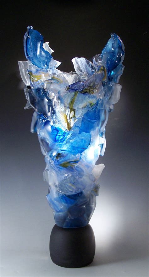 Blue Monument By Caleb Nichols Art Glass Sculpture Artful Home