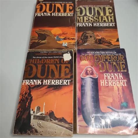 Lot First 4 Dune Paperback Books Frank Herbert Messiah Children God