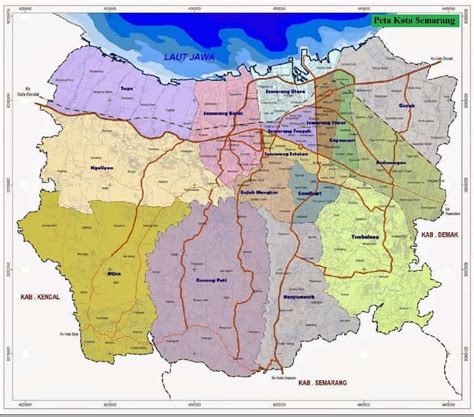 Peta Semarang Lengkap Dengan Nama Kecamatan Lamudi