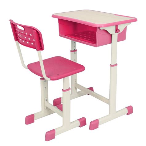 Zimtown Kids Desk And Chair Set Height Adjustable Table Book Stand