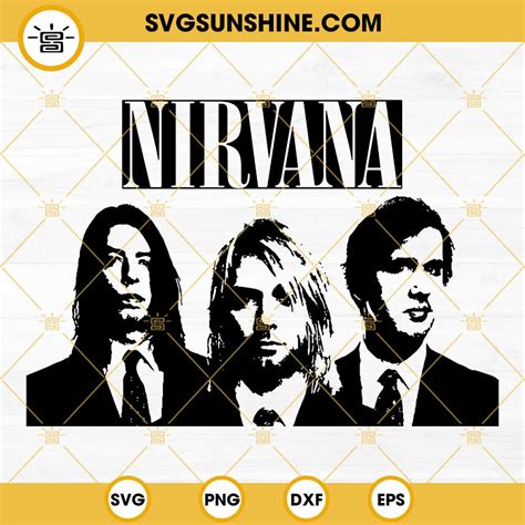 Nirvana Svg 90s Rock Band Svg Music Band Svg Png Dxf Eps Instant Download