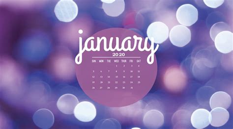 Download January Wallpaper Calendar By Kristing January 2020