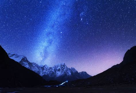 Milky Way And Mountains Night Landscape • The Tanteam Real Estate Group