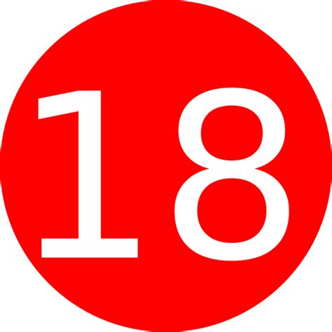 Number 18 Red Background Clip Art At Vector Clip Art Online