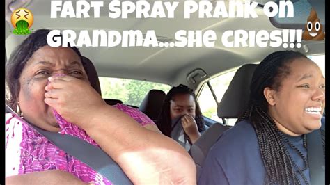 Fart Spray Prank On Grandmashe Cries