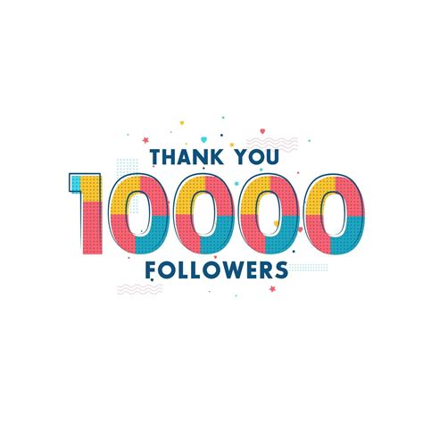 Thank You 10000 Followers Celebration Greeting Card For 10k Social