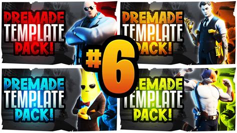 Fortnite Youtube Thumbnail Template Pack 6 Season 1