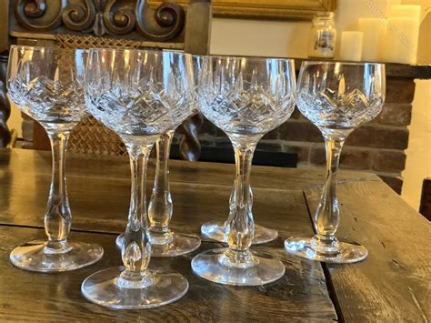 Antiques Atlas Superb Set Of Six Stuart Crystal Hock Wine Glasses