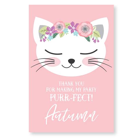 Free Printable Cat Thank You Cards