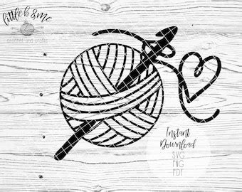 Love Yarn Heart SVG Heart Svg Crochet Svg Yarn Ball Etsy
