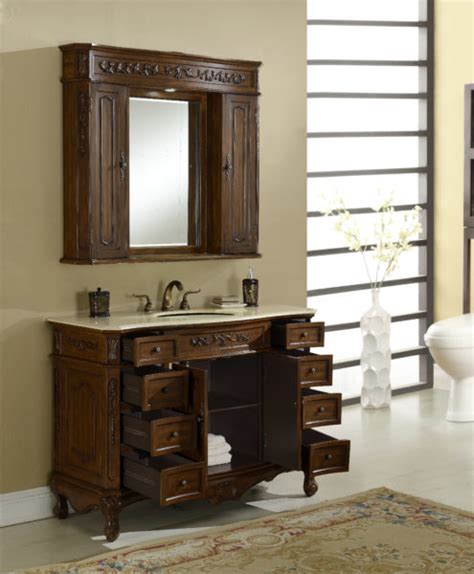 Aquadom signature royale, 48in x 30in x 5in, led medicine cabinet, 3d triple col. Kensington 48" Teak Vanity with Matching Medicine Cabinet ...