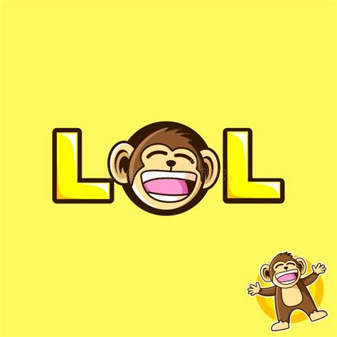 Funny Lol Monkey Big Laugh Stock Vector Illustration Of Humor 185922821