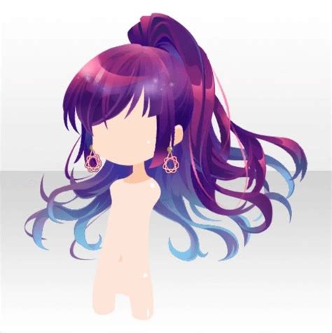 Different World Decorative Ponytail Vera Purple Anime Hair Manga